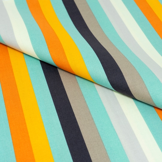 SINGER 2yd. Retro Relaxed Stripes Print Cotton Fabric
